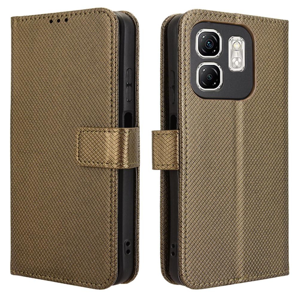 For Infinix Hot 50i 4G X6531/Smart 9 4G X6532 Etui PU Lær Diamanttekstur Lommebok Telefondeksel