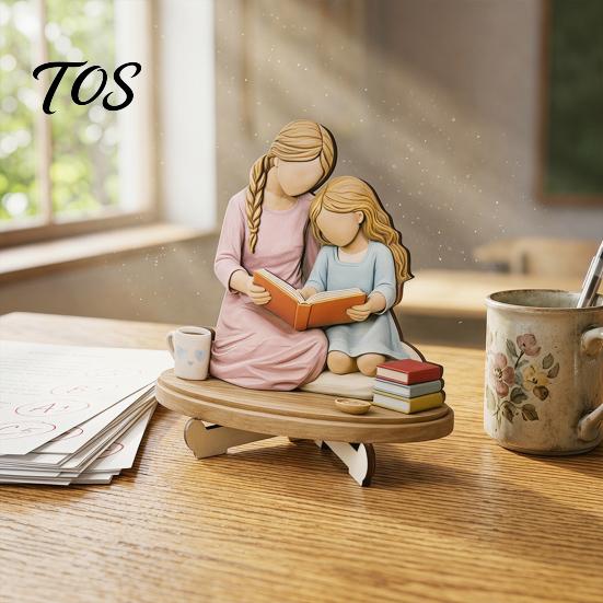 Materiale Premium Arte Decorativa Legno Lettura Scrivania Ornamenti per Casa Ufficio Decorazioni, Statuetta Minimalista, Piccole Decorazioni Raffinate Creative