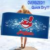 Cleveland Indians Print Beach Towel, Large Soft Quick Dry Towel for Beach Camping Swimming