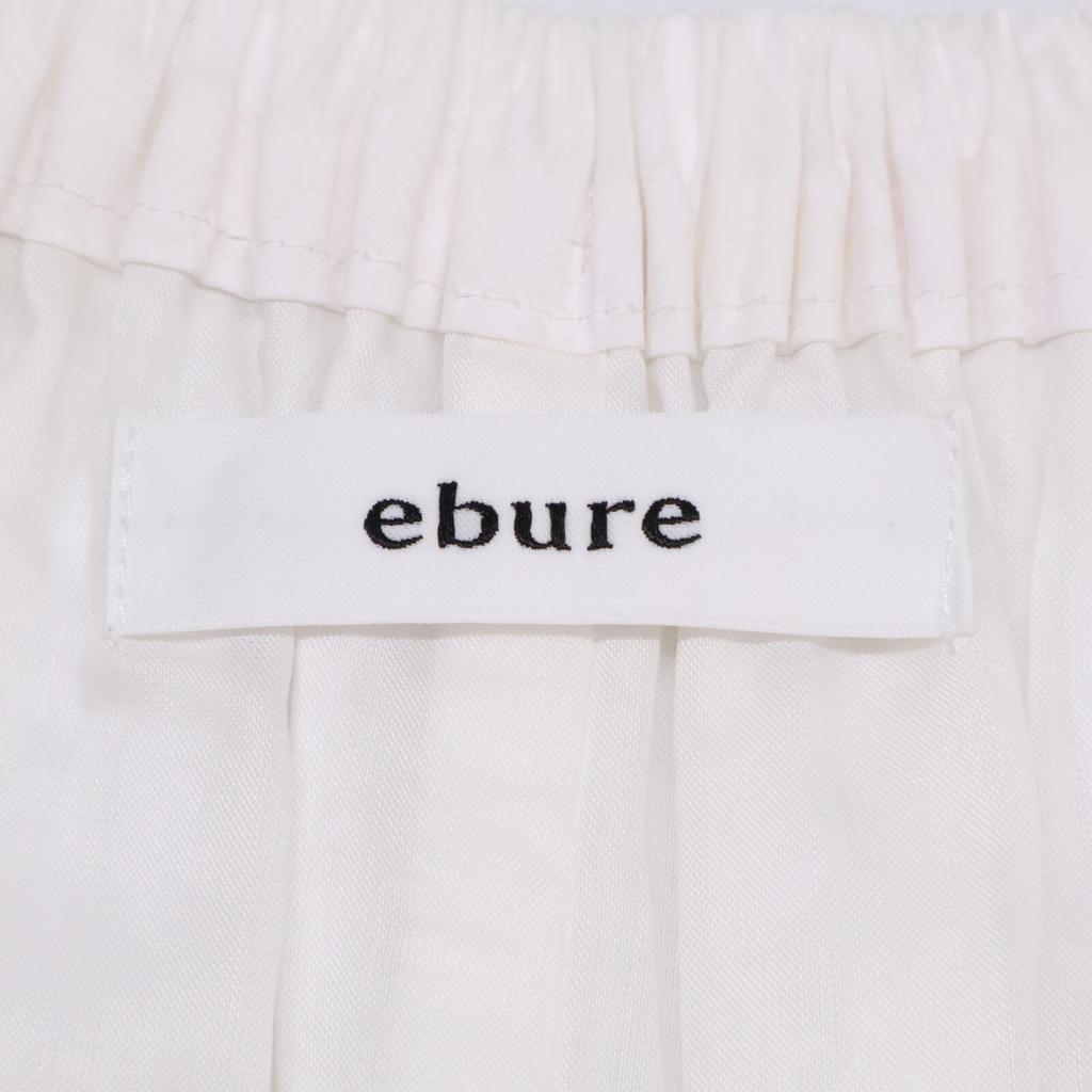 Ebure White 22Stainless Steel Pigment Flower Waist Rubber Wide Pants Bottoms 38 whiteUsed