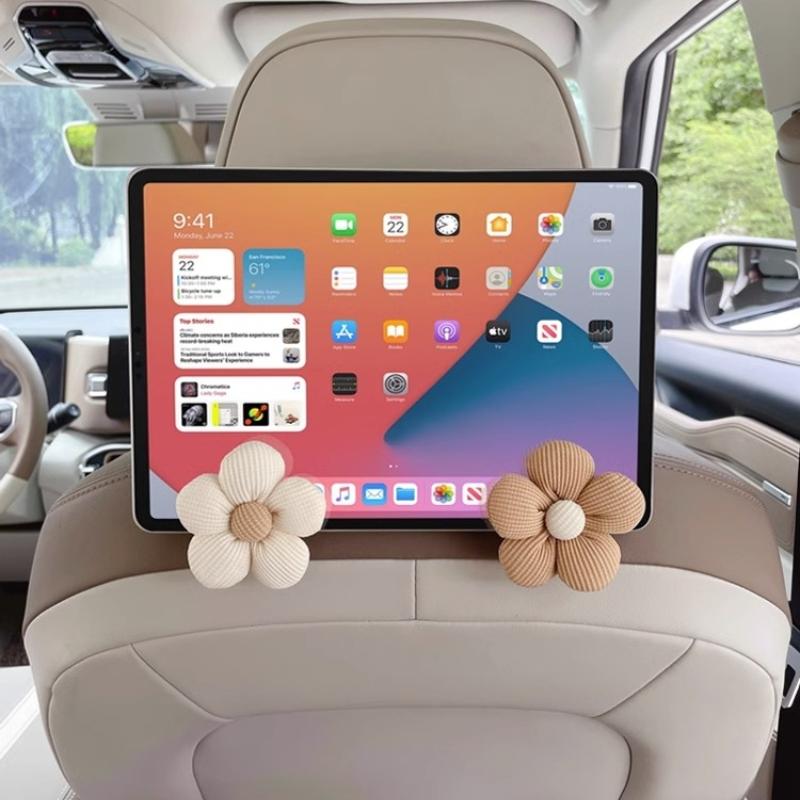 4 Stück Multifunktionshaken Auto Niedliche Blume Haken Auto Rücksitz Haken Auto Rücksitz Dekorationshaken Zubehör Universelle Haken