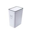 Garbage Bin Plastic Trash Bin Rectangular Nordic Trash Can with Lid Waste Bins Bathroom