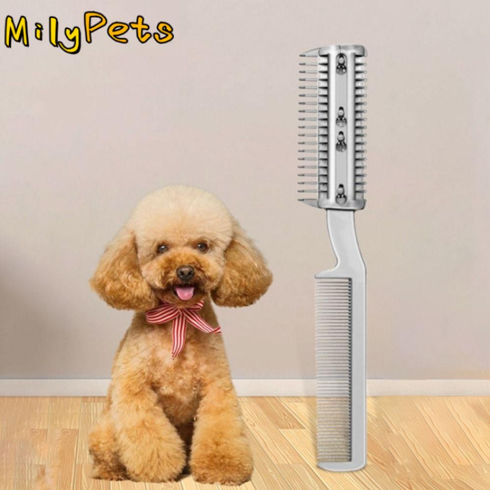 Portable Professional Plastic for Pet Hairdressing Metal Blades Hair Remover Comb Cat Trimmer Dog Hair Comb Cat Grooming Comb