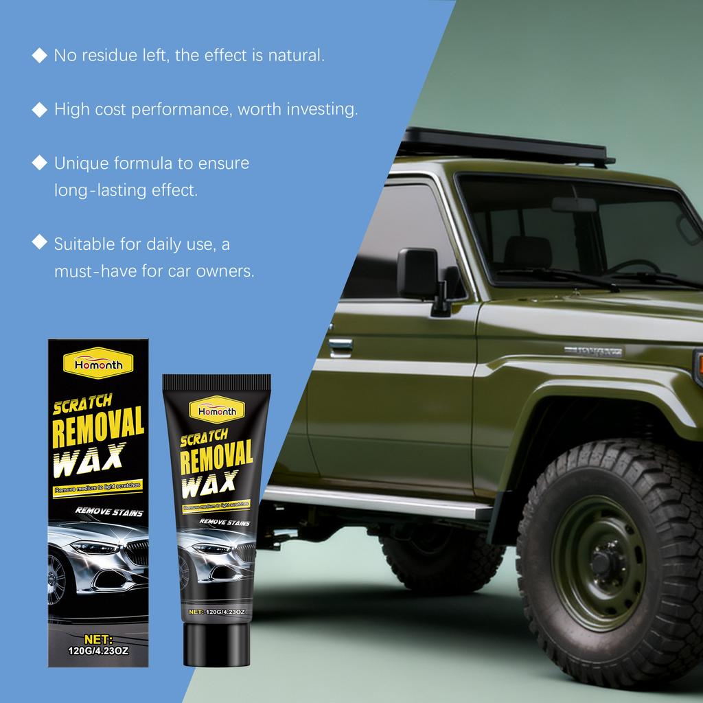 HOMONTH Car Scratch Repair Cream Scratch Remover Polish Compound for Paint Restoration and Care