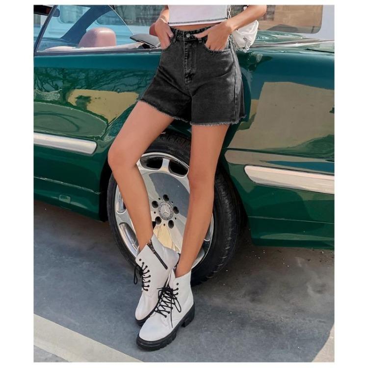 Women Summer Casual Chic Comfortable High Waist Loose Blue Jean Denim Shorts Femme Fashion Trendy