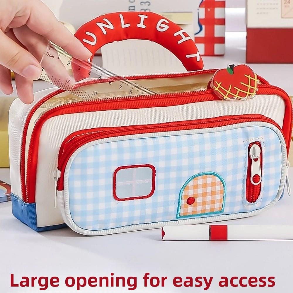 Handheld Stationery Storage Bag Cosmetics Storage Pen Pencil Case  School Office