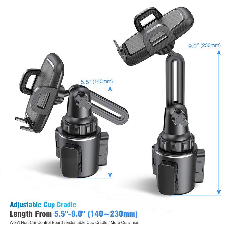 China Manufacture Cup Holder Phone Mount for Car & Cup Car Mount & Cup Car Phone Holder Universal Manual clip чёрный