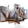 5 Pieces Of Modern Home Decoration Painting Canvas Decoration Painting-Couple Kiss For  Living Room