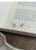 S999 Sterling Silver Shiny Star Stud Earrings for Women - Small, Elegant, Exquisite Ins Style Jewelry
