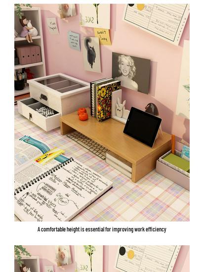 Wooden Laptop & Monitor Riser Stand for Desktops