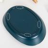 Yousheng Storage Tray with Stable Wood Frame Elegant Modern Oval Design Tray Space-Saving Organizer for Fruits Vegetables Snacks