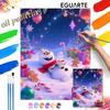 Snowman Christmas Oil Painting Hand Painting Coloring Painting Handmade Diy Home Decoration Gift