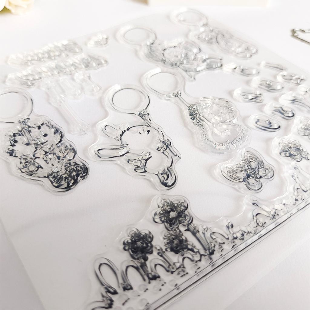 Clear Rubber Stamp Scrapbooking Diary Album Aesthetic Embossing Decorations
