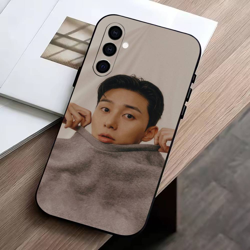 Funda de teléfono para Samsung Galaxy A73,A72,A71,A70,A53,A52,A51,Funda Negra de Silicona Suave, ActrizK P-Park Seo-joon