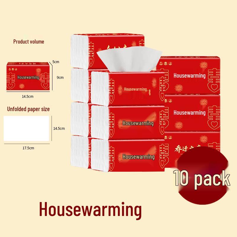 Red Tissue Housewarming Gift for New Home Ceremony