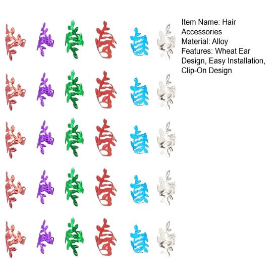 40Pcs Braid Hair Accessories, Alloy Wheat Ear Design Hair Clips, Easy Clip-On Hair Cuffs for Multi-Strand Braids