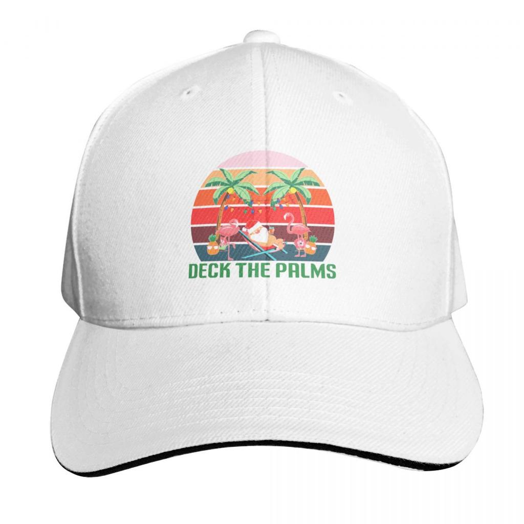 Deck the Palms Baseball Cap Snap Back Hat Luxury Unisex Hat Black Uv Protection Solar Hat Unisexs Womens