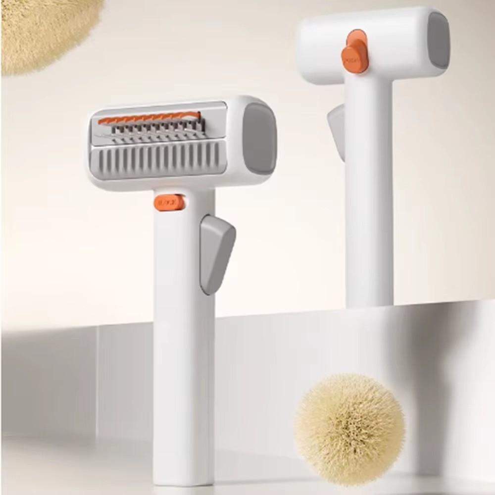 New 2-in-1 Pet Hair Comb Smooth One-click Dematting Combs Self Cleaning Hair Removal Pet Grooming Brush For Dogs Cats