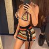 Sexy Colorful Crochet Knit Mini Bikini Women Swimwear Female Swimsuit Two-pieces Bikini Set Skirt Bather Bathing Suit Swim