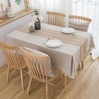 Japanese Cotton Linen Tassel Tablecloth, Art Rectangle, Nordic Style