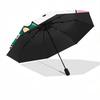 1pc Hello Kitty Floral Print Automatic Opening Folding Umbrella with 8-Rib Iron Frame - Perfect for Outdoor Use, Festive Gifts, Travel, Daily Use, and