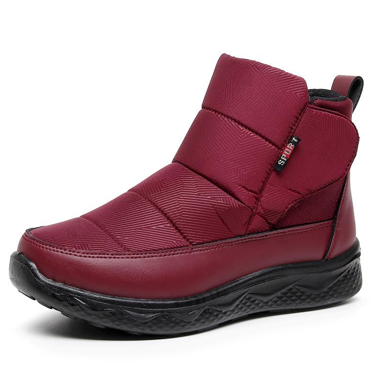 Women's Winter Fleece Lined Snow Boots Outdoor's Warm Lightweight  Anti Slip High-Top Ankle Boots Fur Lined Short Booties for Female