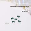 Christmas Nail Art Accessories: Metal Bows, Christmas Trees, Santa Socks, Bells, and Pearls - Set of 5 Pieces