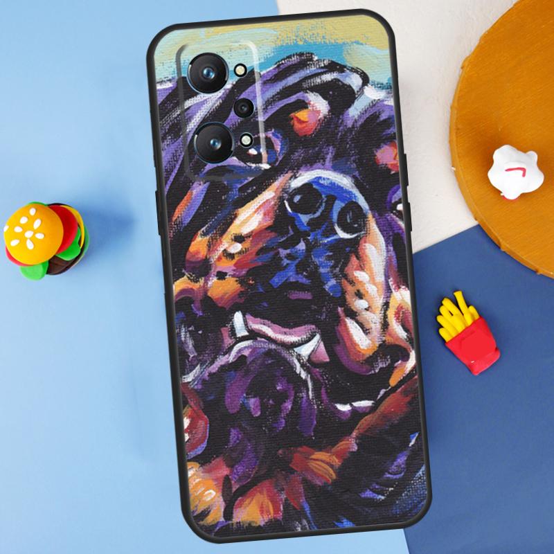 Cartoon Rottweiler Dog For Realme GT 6 6T 5 GT7 Pro C61 C75 C55 C51 C21Y C25S C67 C53 13 12 10 11 14 Pro Plus Case
