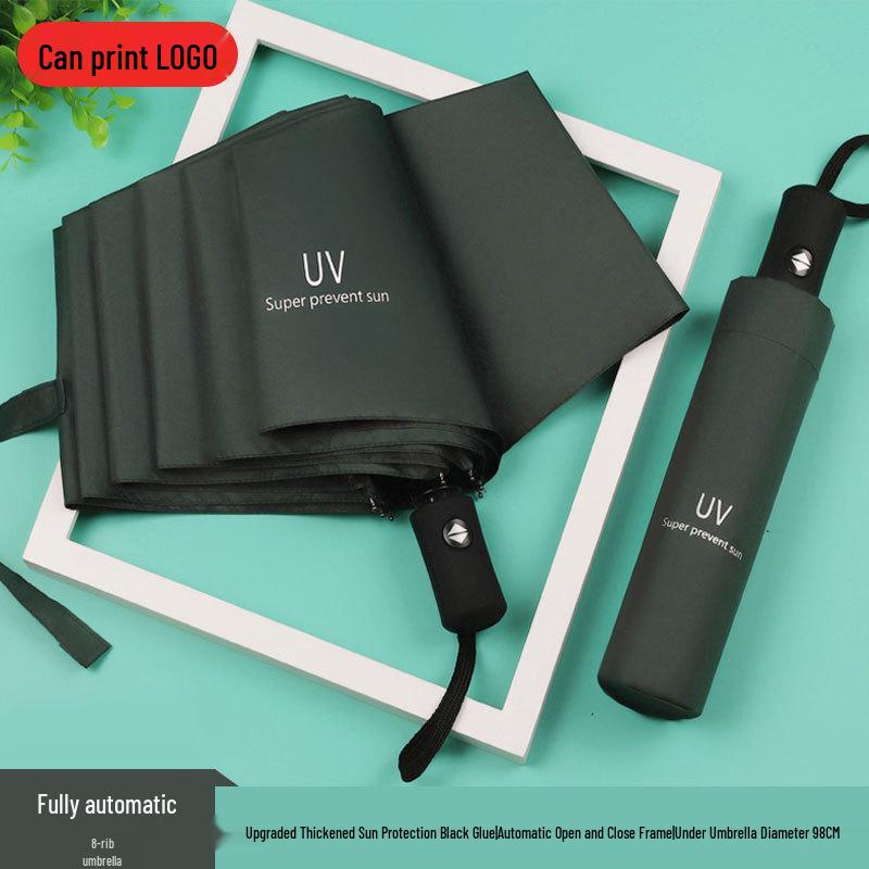 Peptide Silver Titanium Sunscreen Dual-Use Umbrella: Reflective, Sun & Rain Protection, VIP Princess Five-Fold Design.