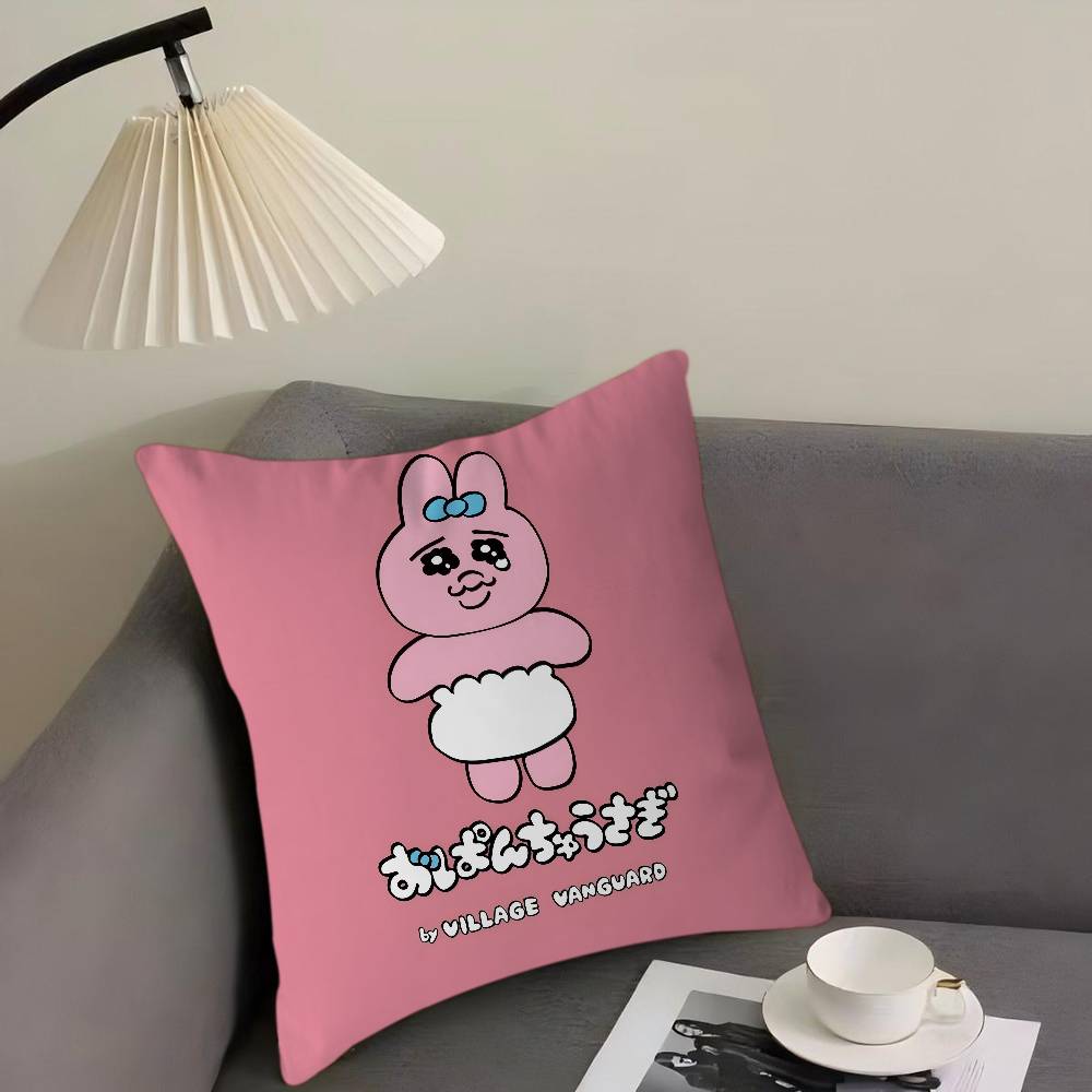 O-Opanchu U-Usagi Cartoon Animation Cushion Cover Pillow Cover Decor Pillowcase Printed Cushion Case For Couch