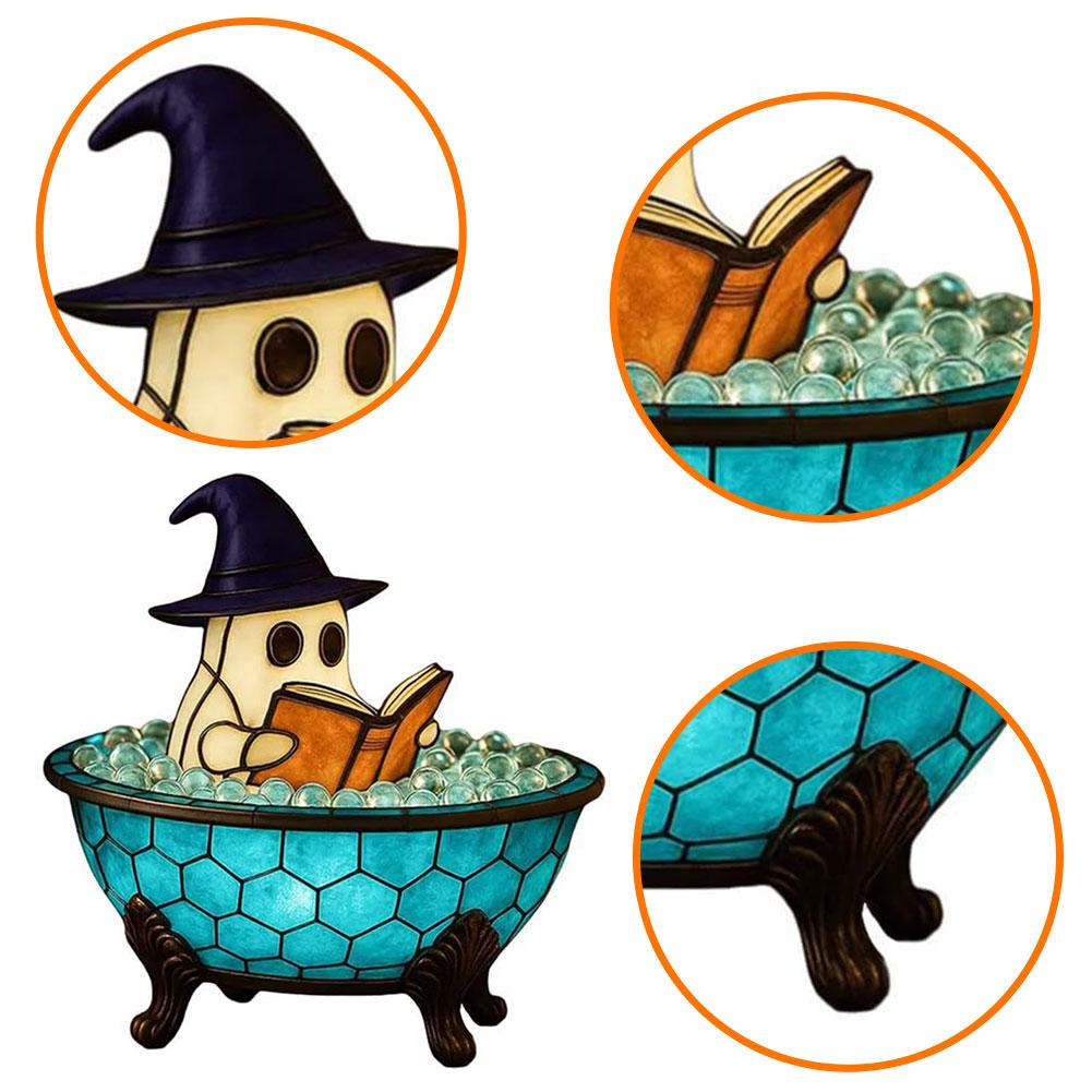 Halloween Ghost Lamp Ghost Bubble Bath Lamp USB Night Light Halloween Atmosphere Decoration Lights For Home Party Yard Festival