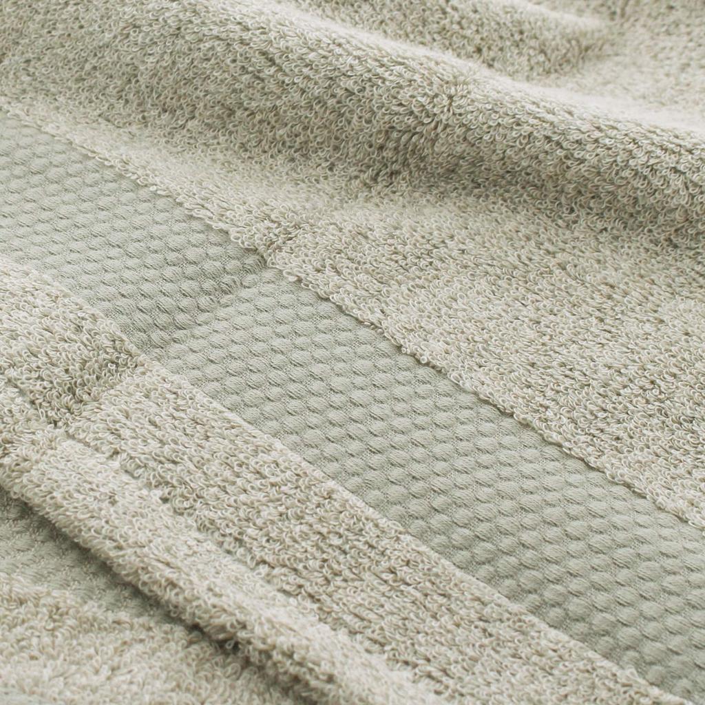 Tanaka Sangyo Mini Bath Towel Imabari Towel Menka Sprout Gray Beige 100 X 50 Cm Approx.