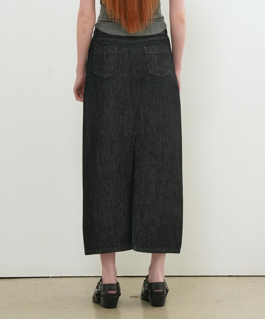 General Idea Denim Maxi Skirt [Black] / Gf2Lsk513