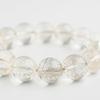 Eigado Silver Rutilated Quartz 16mm 18cm Wrist Limited Natural Power Prayer Good Luck Feng Shui Bracelet, Stone, Circumference, One-of-a-Kind,