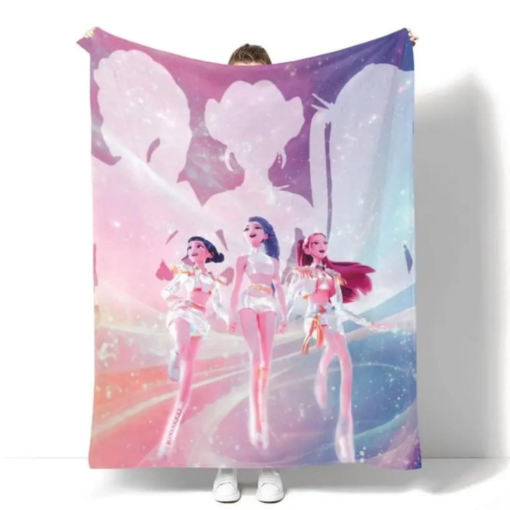 Flaneldecke 2025 Neu KPOP Domen Hunters Rumi Mira Zoey Saja Jungen Druck Weiche Decke für Fans Kinder Erwachsene für Weihnachtsgeschenk