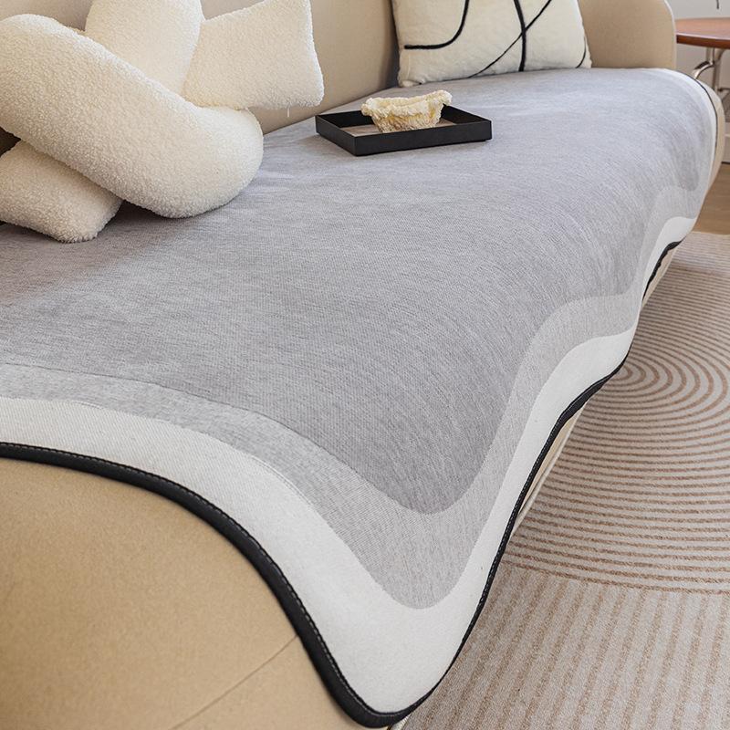 Nieregularna poduszka na sofę z szenili Poduszka o specjalnym kształcie Uniwersalna na cztery pory roku Antypoślizgowa Odporna na zarysowania Jednolity kolor Prosta poduszka