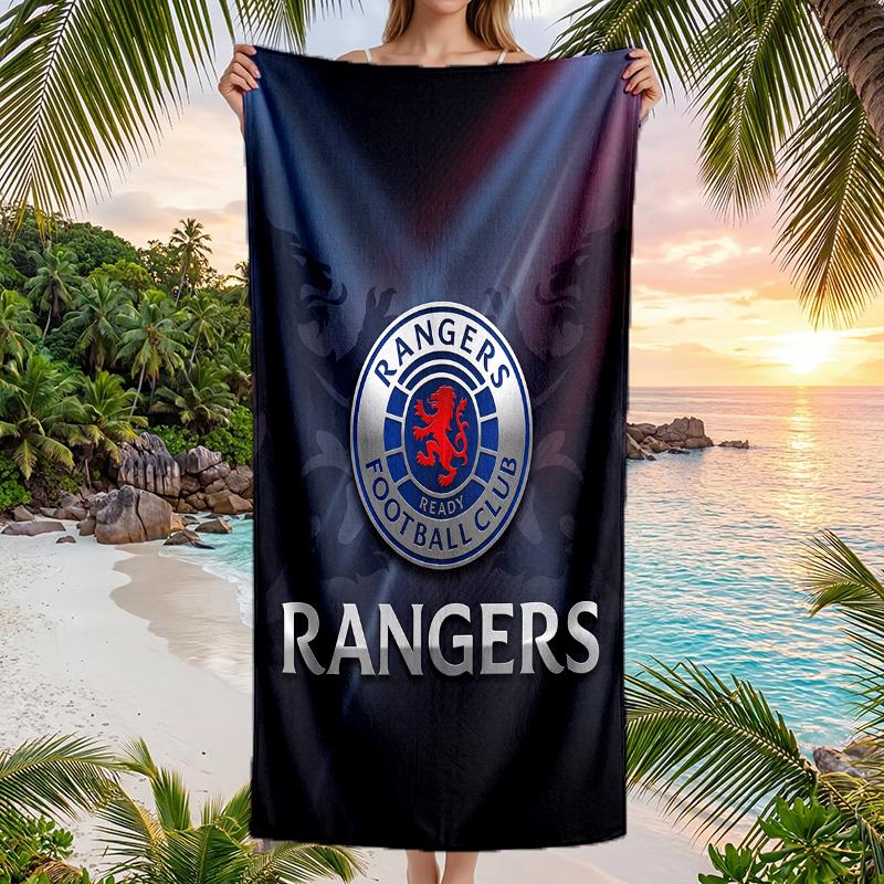 Rangers FC Aufdruck Schnelltrocknendes Strandtuch Mikrofaser Saugfähig Tragbar Reise Schwimmtuch