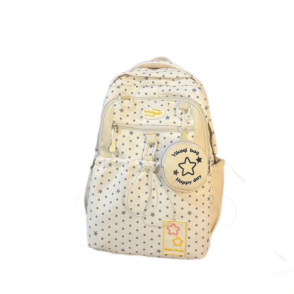 Schoolbag Japanese ins Wind Backpack Women's High Value Sweet Girl Backpack Large Capacity Lightweight Student Backpack