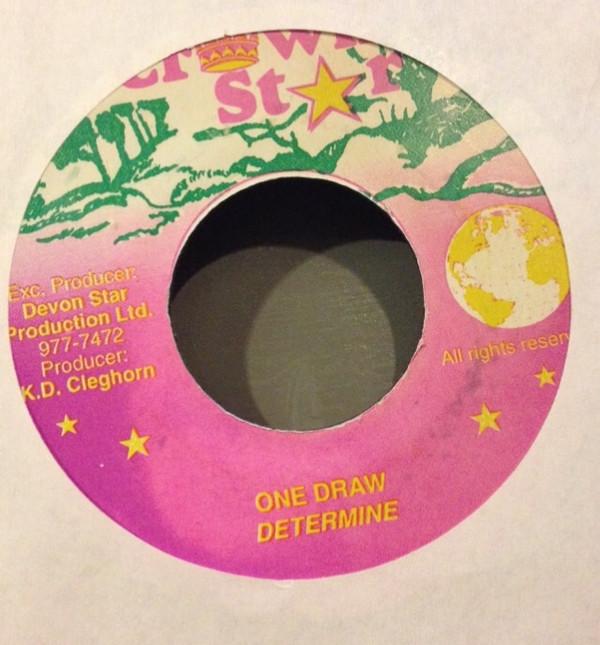 

7inch Record DETERMINE - One Draw NONE Crown Star Jamaica Reggae, Ska & Dub Used