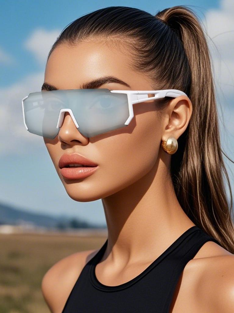 3pcs Fashion Rectangle Sunglasses Women Large Frame Unisex Outdoor Sport Sun Glasses Simple Style Goggles