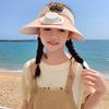 Summer with Fan Children's Sun Protection Hat UV Sky Top Hat Boys and Girls Big Hat Brim Sun Hat