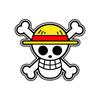 Car Stickers Customizable Waterproof Easy Install No Residue Anime Pirate Theme Straw Hat Flag Vinyl for Car Laptop Multi Sizes