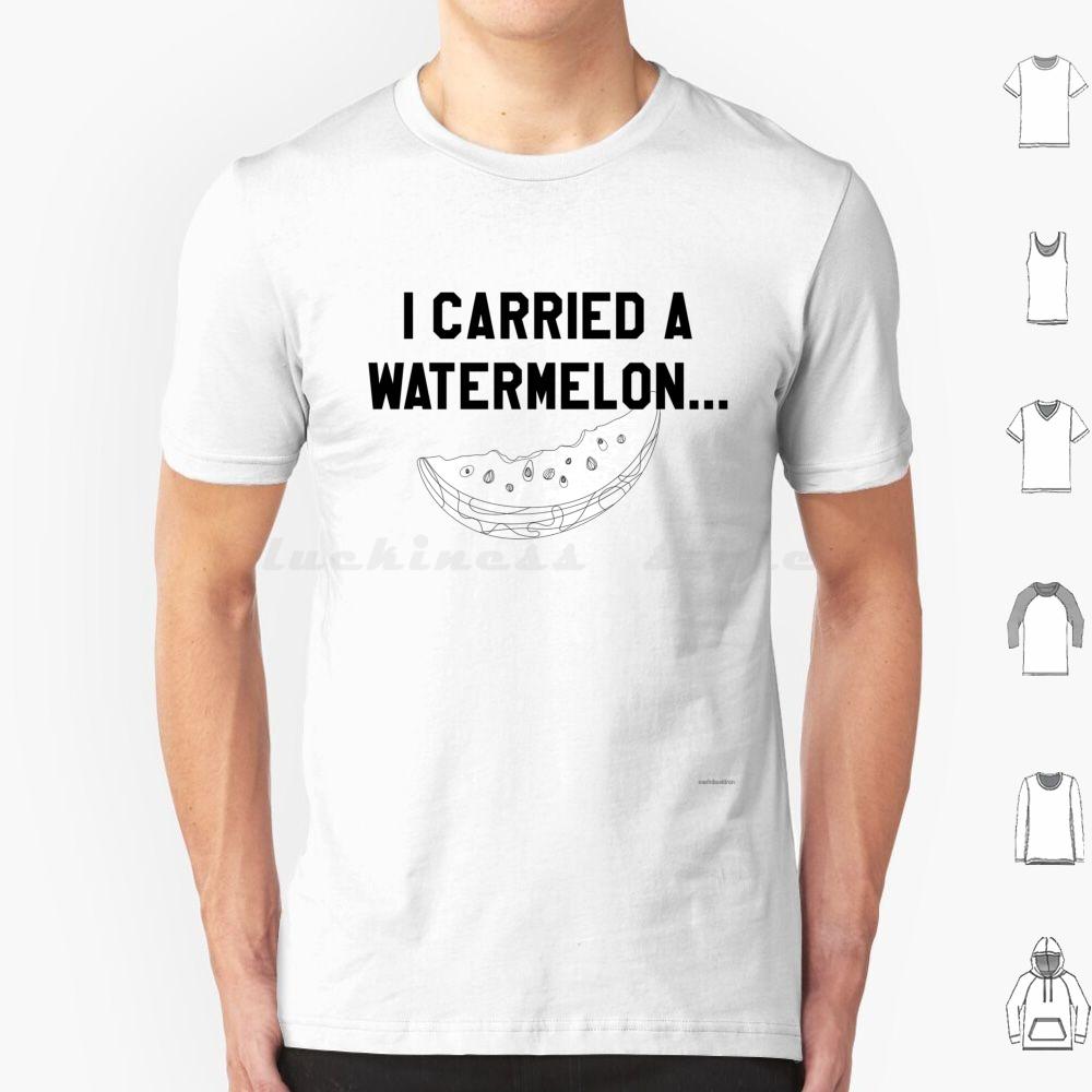 I Carried A Watermelon Black Text T Shirt Big Size 100 Cotton Dirty Dancing Watermelon Johnny Castle Baby Dancing 80s