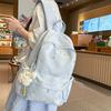 Schoolbag1011 New Large Capacity Small Fresh Stars Floral Junior High School Students Class Schoolbag Commuter Travel Backpack