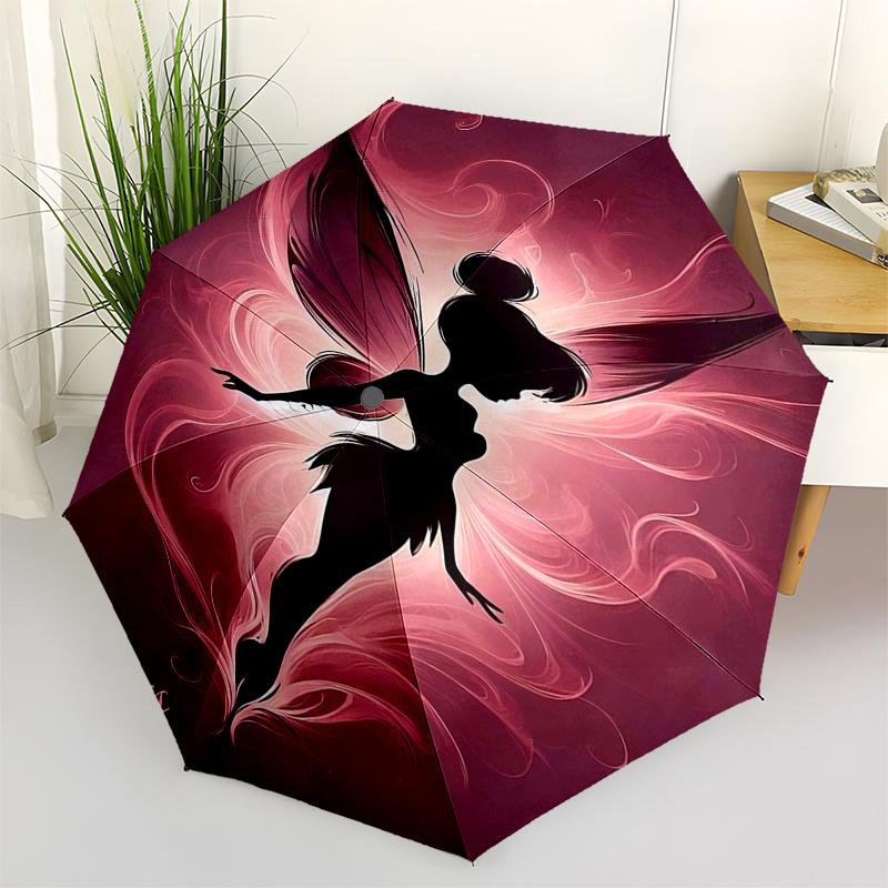 

Tinker bell Themed Travel Umbrella-8 Ribs Automatic Opening and Closing, Portable Folding Design, Compact and Stylish Umbrella Suitable for