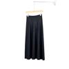 Black Label Women's A-Line Knitted Midi Skirt, Elastic Waist, Yangtze Yarn 2-Ply 48s Wool, Black Grey