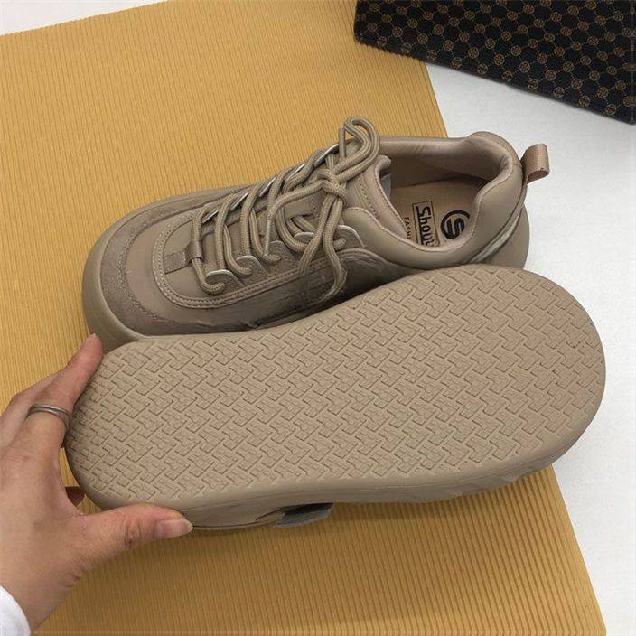 Sneaker Retro Inverno Donna Chunky Calde Casual Scarpe Vulcanizzate Donna Stivali con Zeppa Alta Moda Stringate Low Top