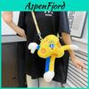 Cute Plush Cartoon Shoulder Bag With Zipper Pouch For Daily Use