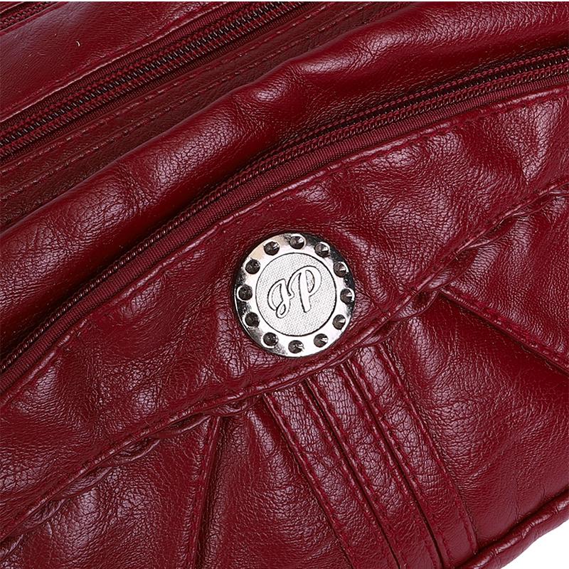 Weiche Leder Mehrfachfach Mehrfach-Taschen Schultertasche Damen Umhängetasche Muttertasche