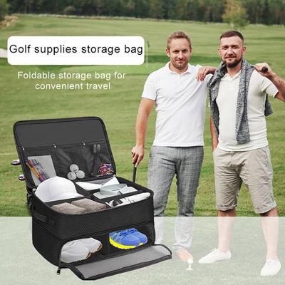 Golf Trunk Organizer Storage Bag with Multi-Pocket Design Large Capacity Zipper Closure Waterproof Car Golf Storage Pouch Container